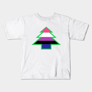 Genderfluid Pride: Christmas Tree Kids T-Shirt